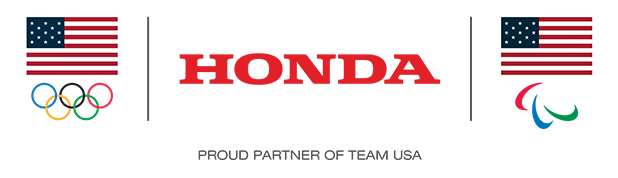 Honda x Team USA and LA28 Games Partnership logotypes.